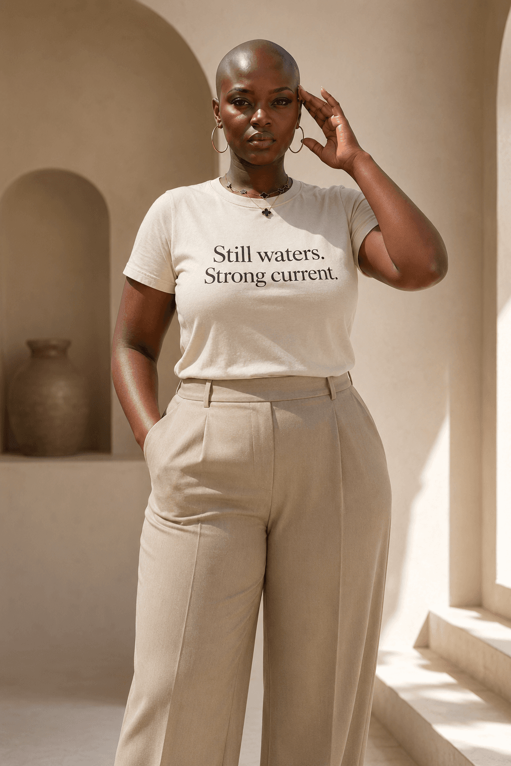 Still waters. Strong current. — Classic Tee